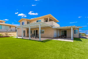 View from backyard to house