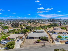 Overhead aerial view of home