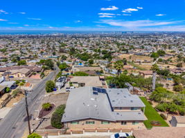 Overhead aerial view of home looking west