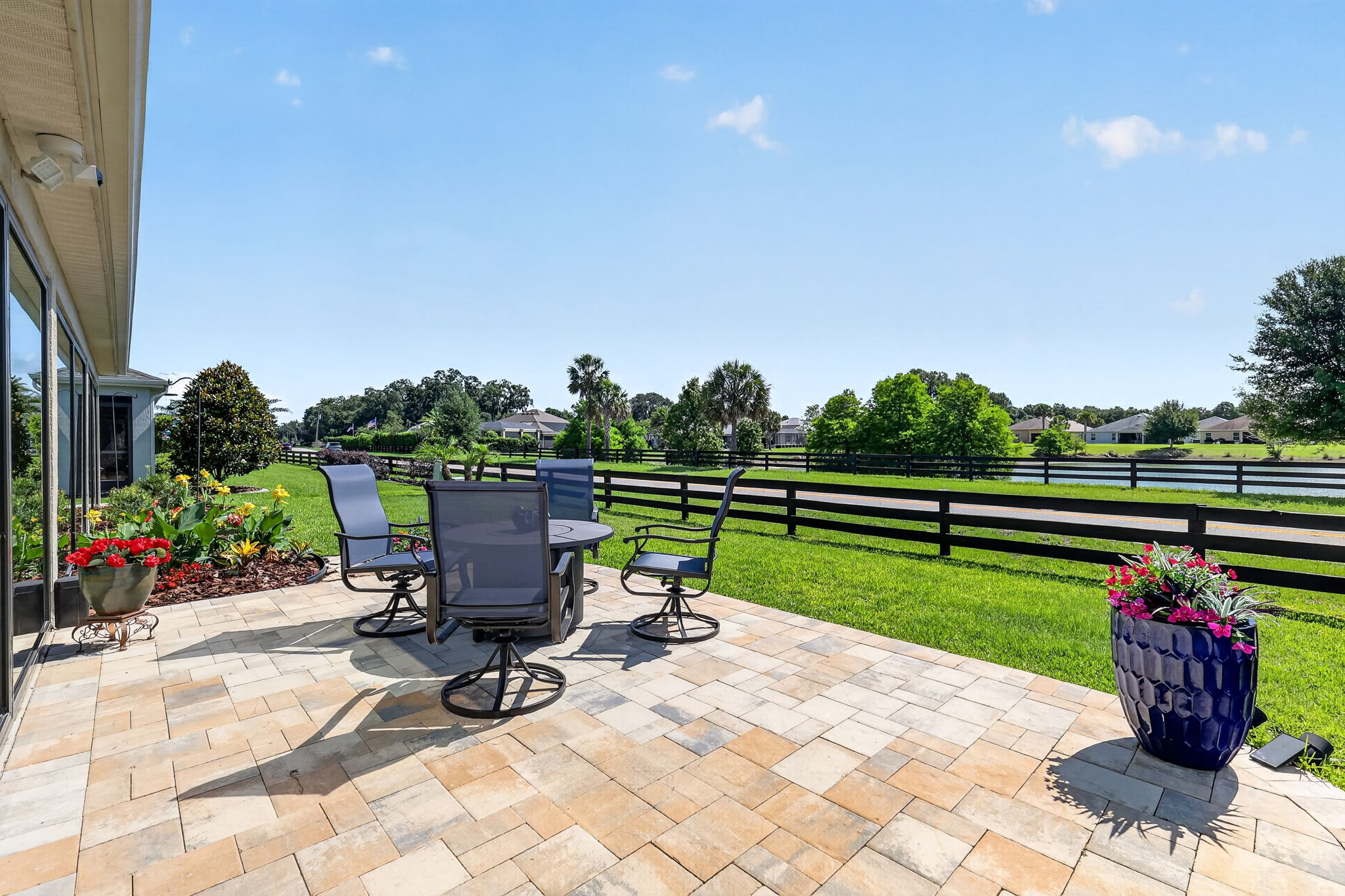 Rear Paver Patio with Water Views