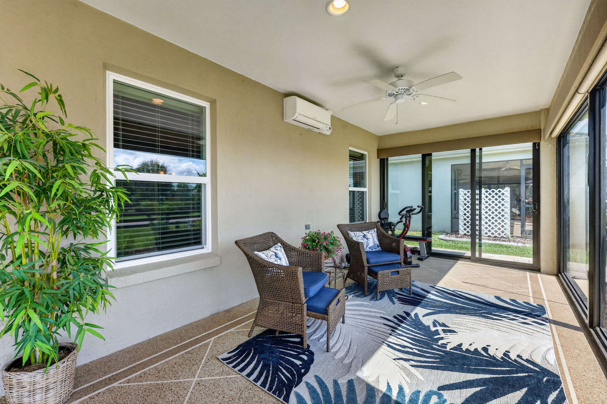 714sf Glass-Enclosed Lanai with TWO Mini-Splits and Water Views