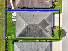 Aerial Side Elevation with Property Lines