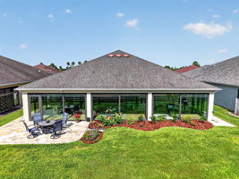 Aerial Rear Elevation with Paver Patio