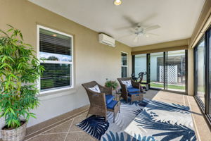 714sf Glass-Enclosed Lanai with TWO Mini-Splits and Water Views