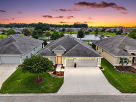 Twilight Front Elevation with Water Views