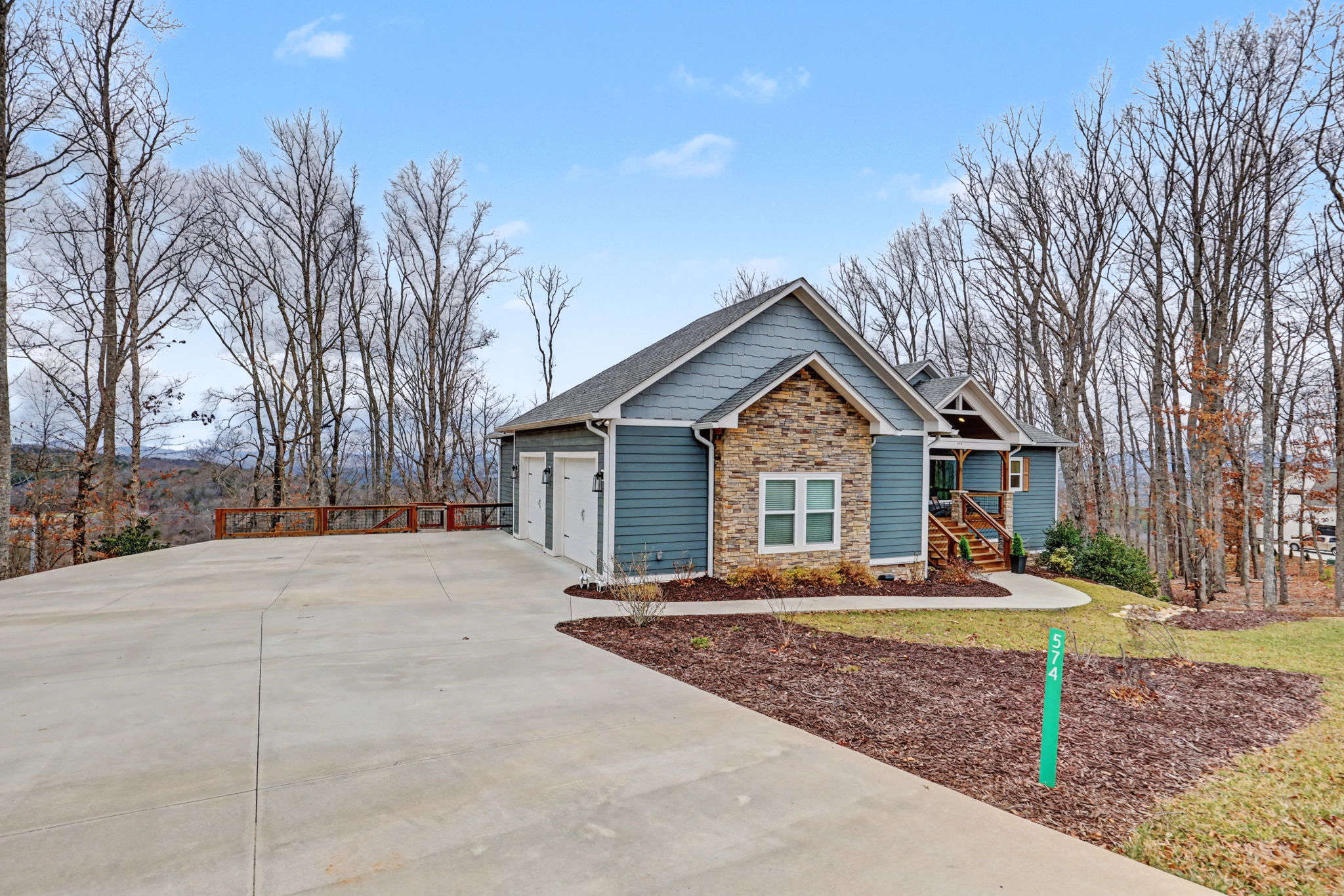 Level Driveway to Garage