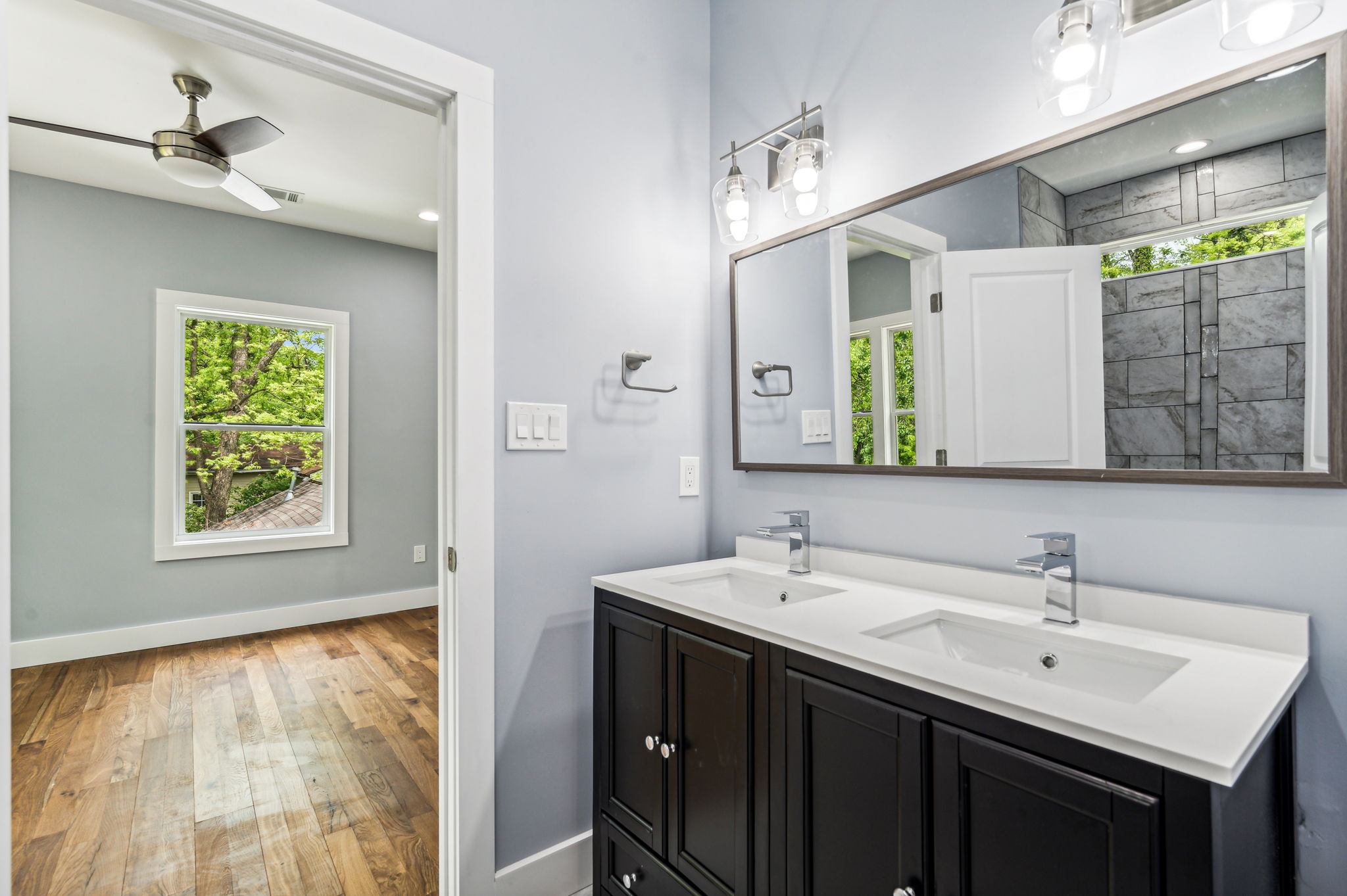 Jack and Jill Bathroom on Second Floor  Supporting Bedrooms 3 and 4
