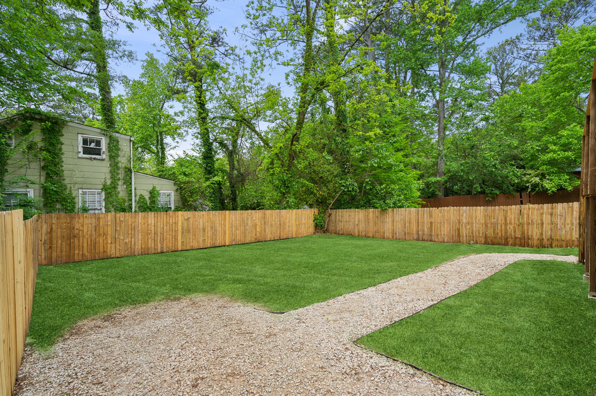 View of Spacious Fenced Yard