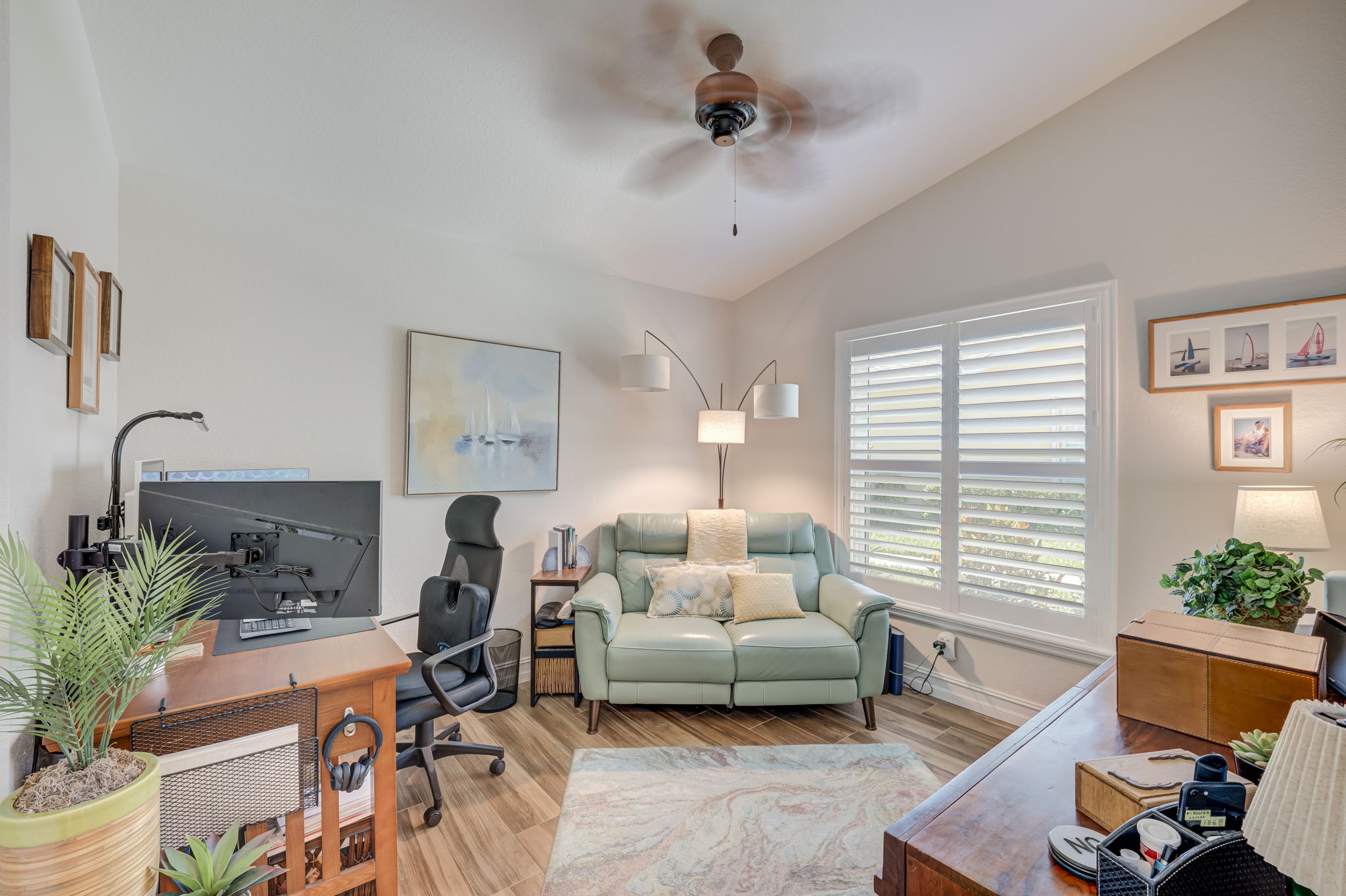 Versatile third bedroom or den  with abundant natural light