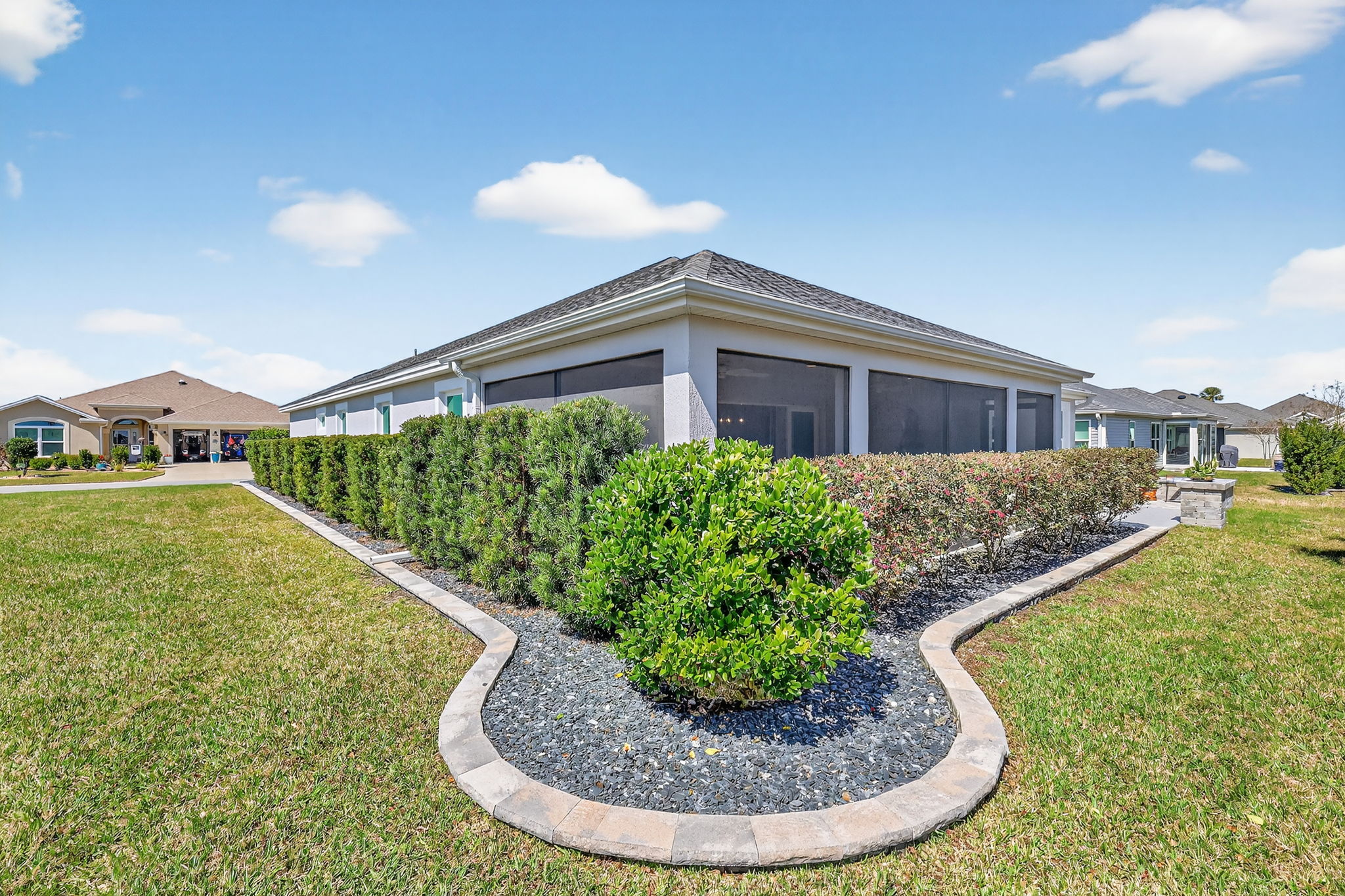 Rear and Side Elevation with Privacy Landscaping