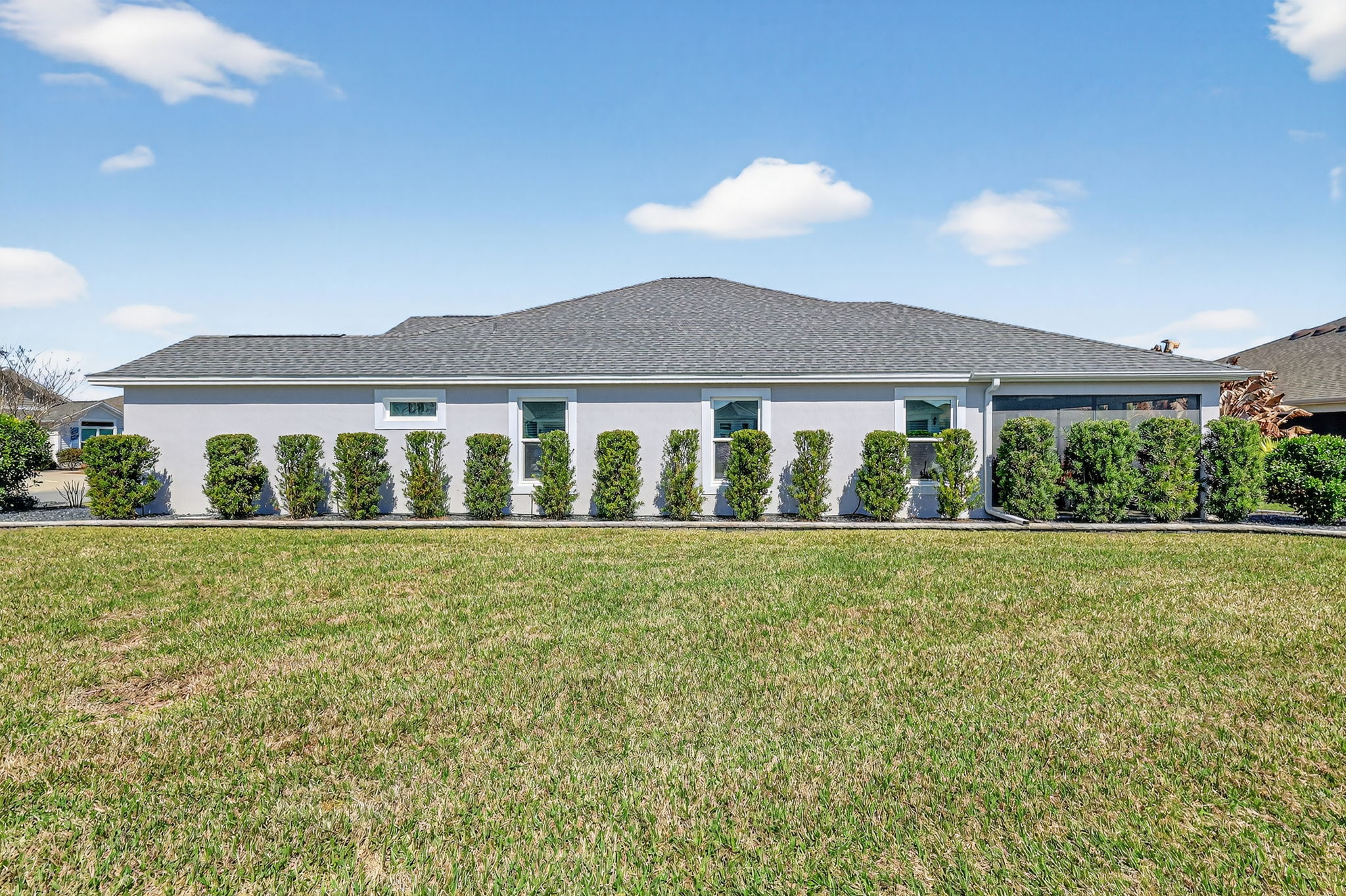 Rear Elevation with Privacy Landscaping