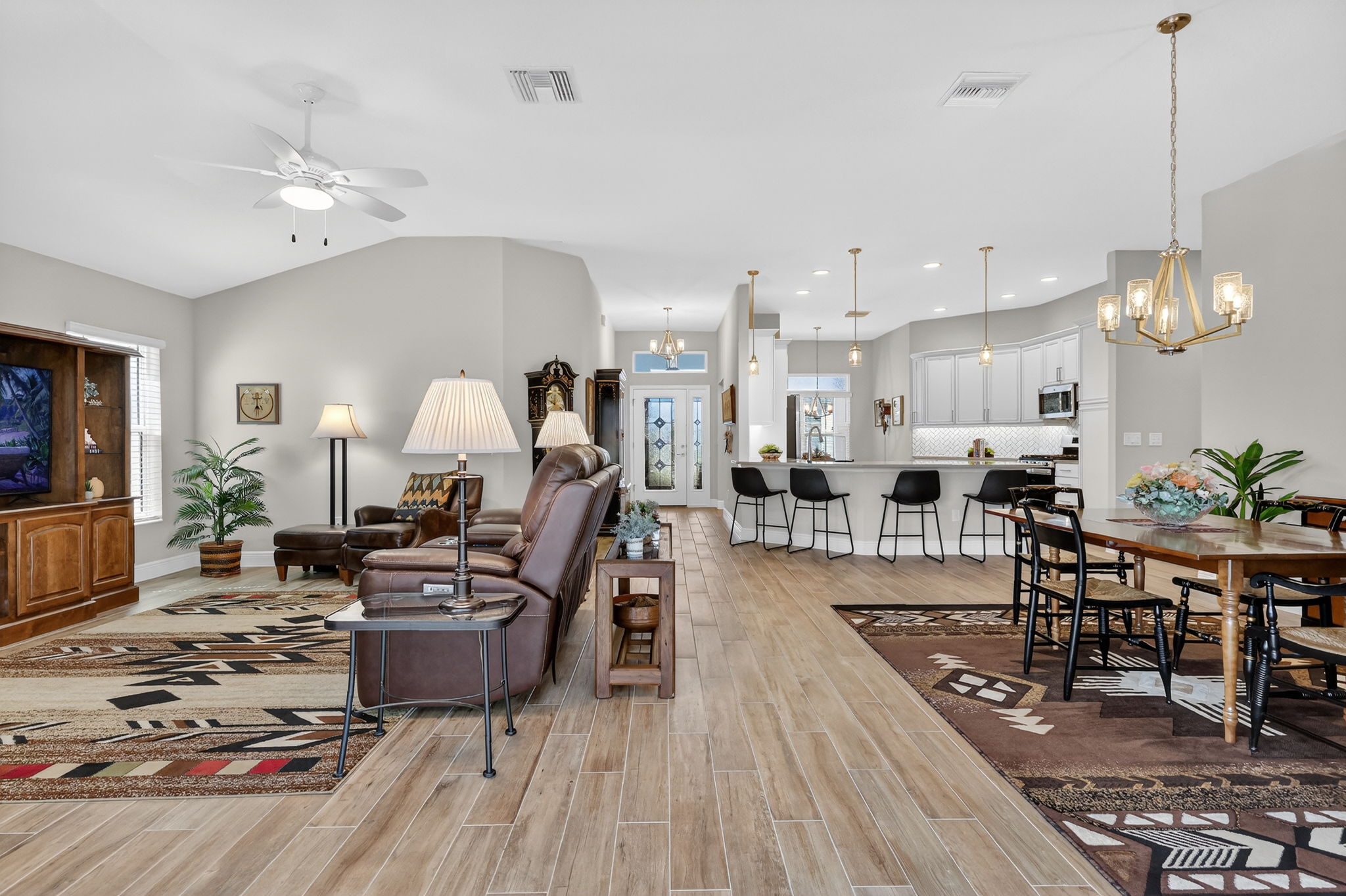 Living, Dining, and Kitchen