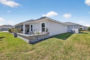 Rear and Side Elevation with Patio