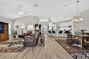 Living, Dining, and Kitchen