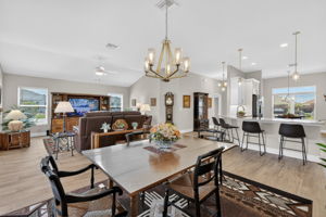 Dining, Living, and Kitchen