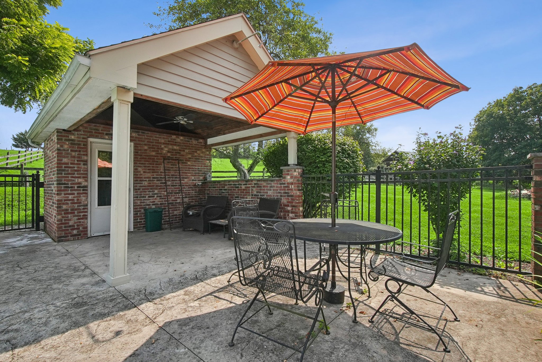 Pool house for storage & shade
