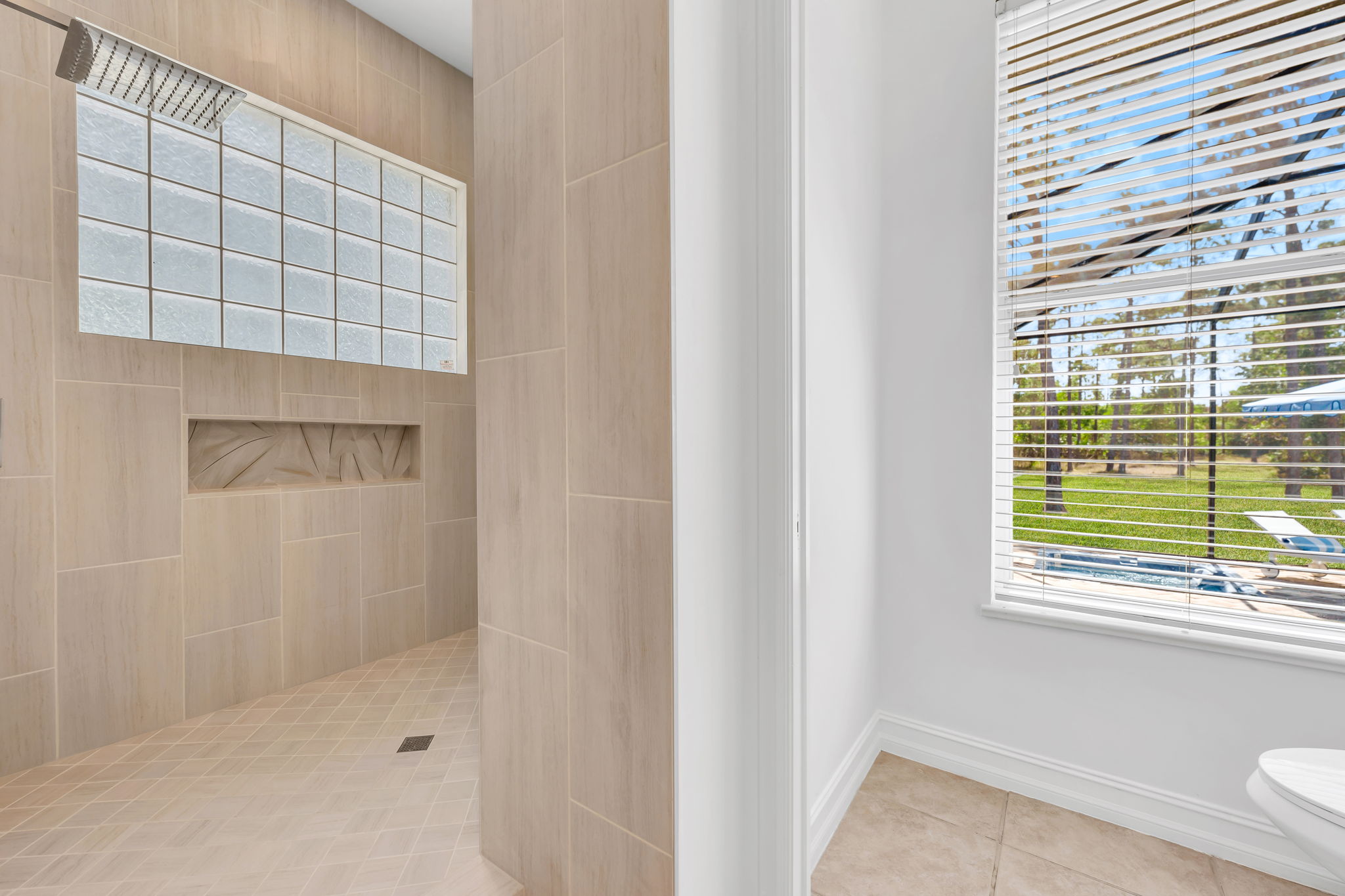 Master Bathroom Separate Rainfall Shower Heads