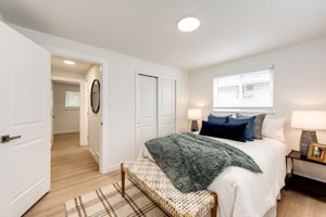 Primary Bedroom w Double Rung Closets