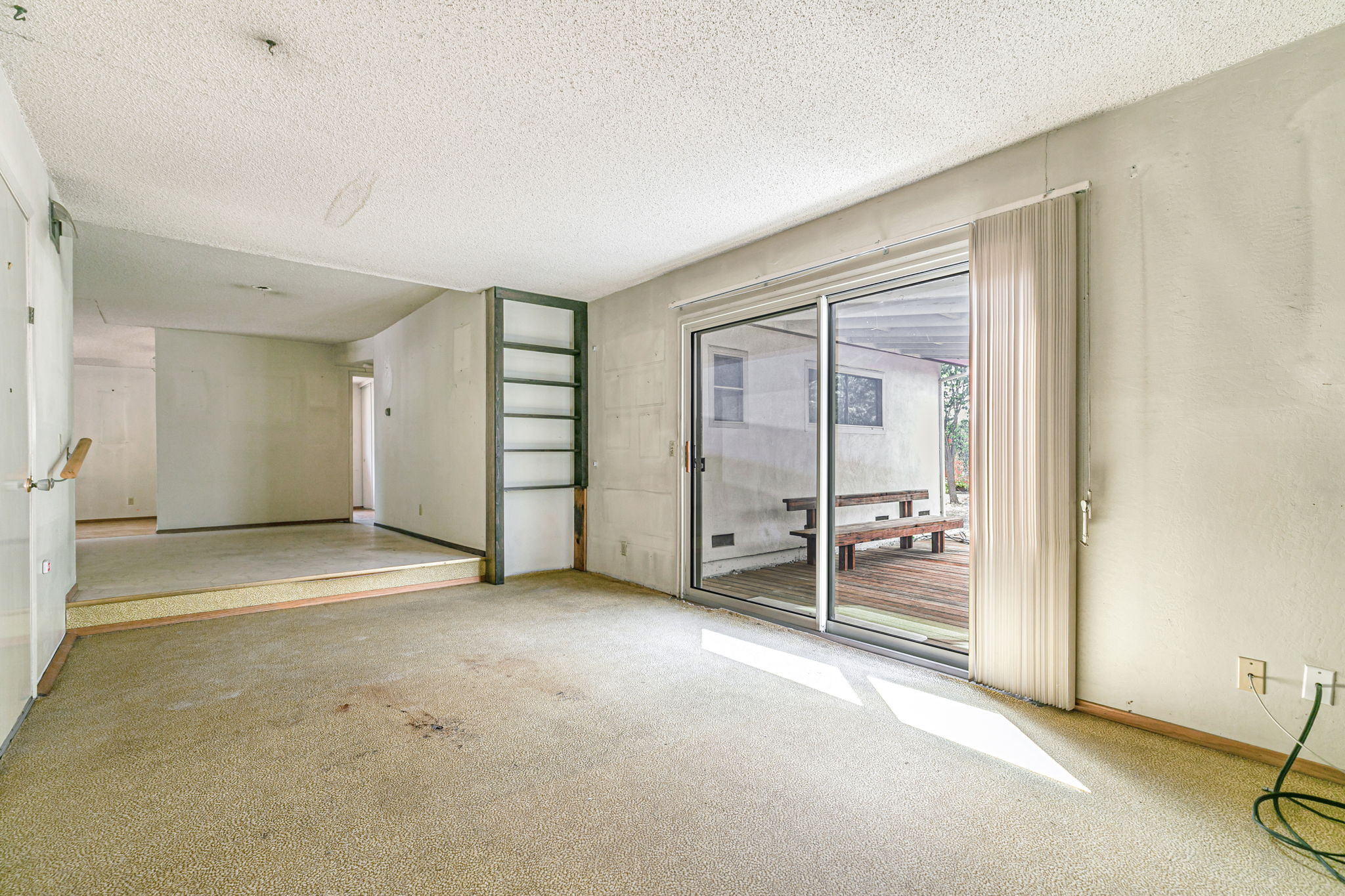 Family Room with Backyard