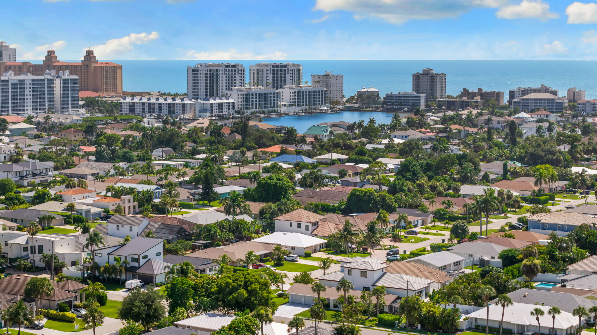 Aerial View of the Gulf, Ritz Carlton and more