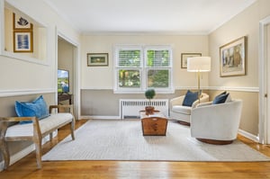 Den off the living room offers just the right amount of extra space!