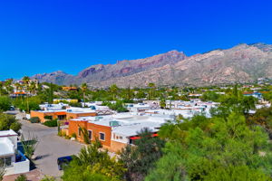 Community with Catalina Mountains in the background