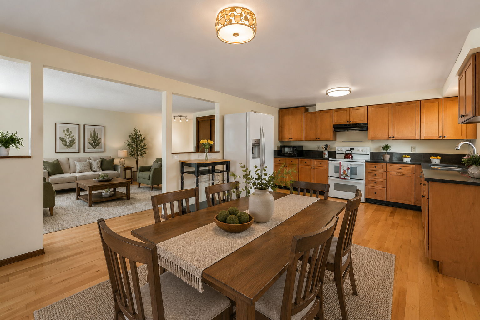 Virtually Staged Dining Area