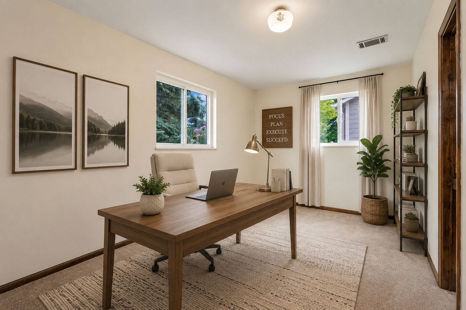Virtually Staged Bedroom 4 Lower Level