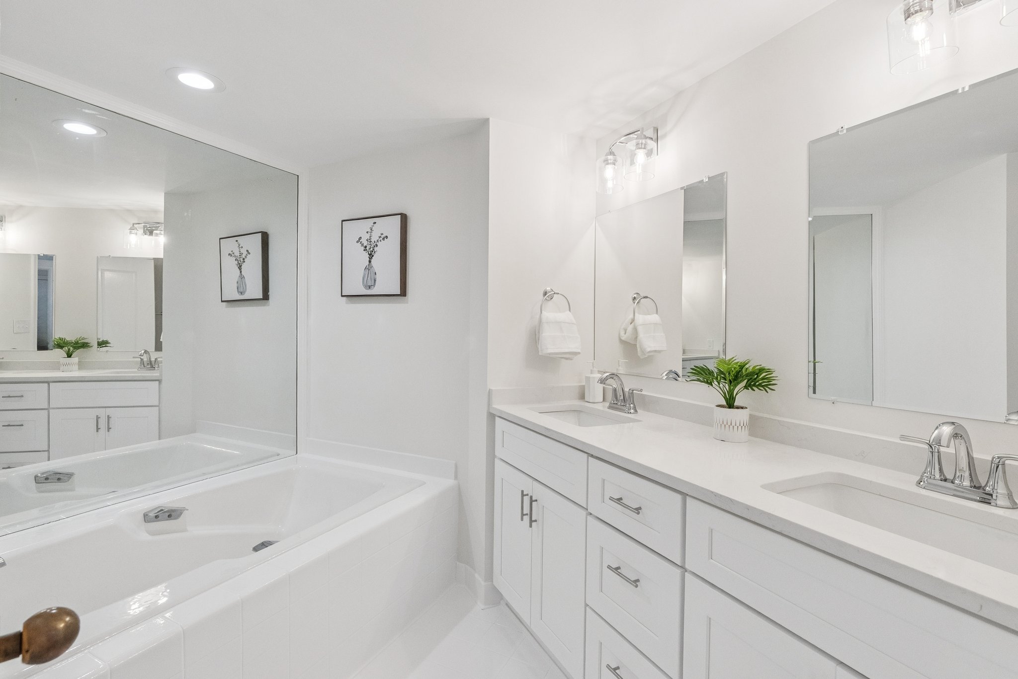 Primary Bathroom with Soaking Tub and Separate Shower