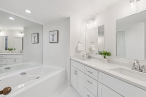 Primary Bathroom with Soaking Tub and Separate Shower