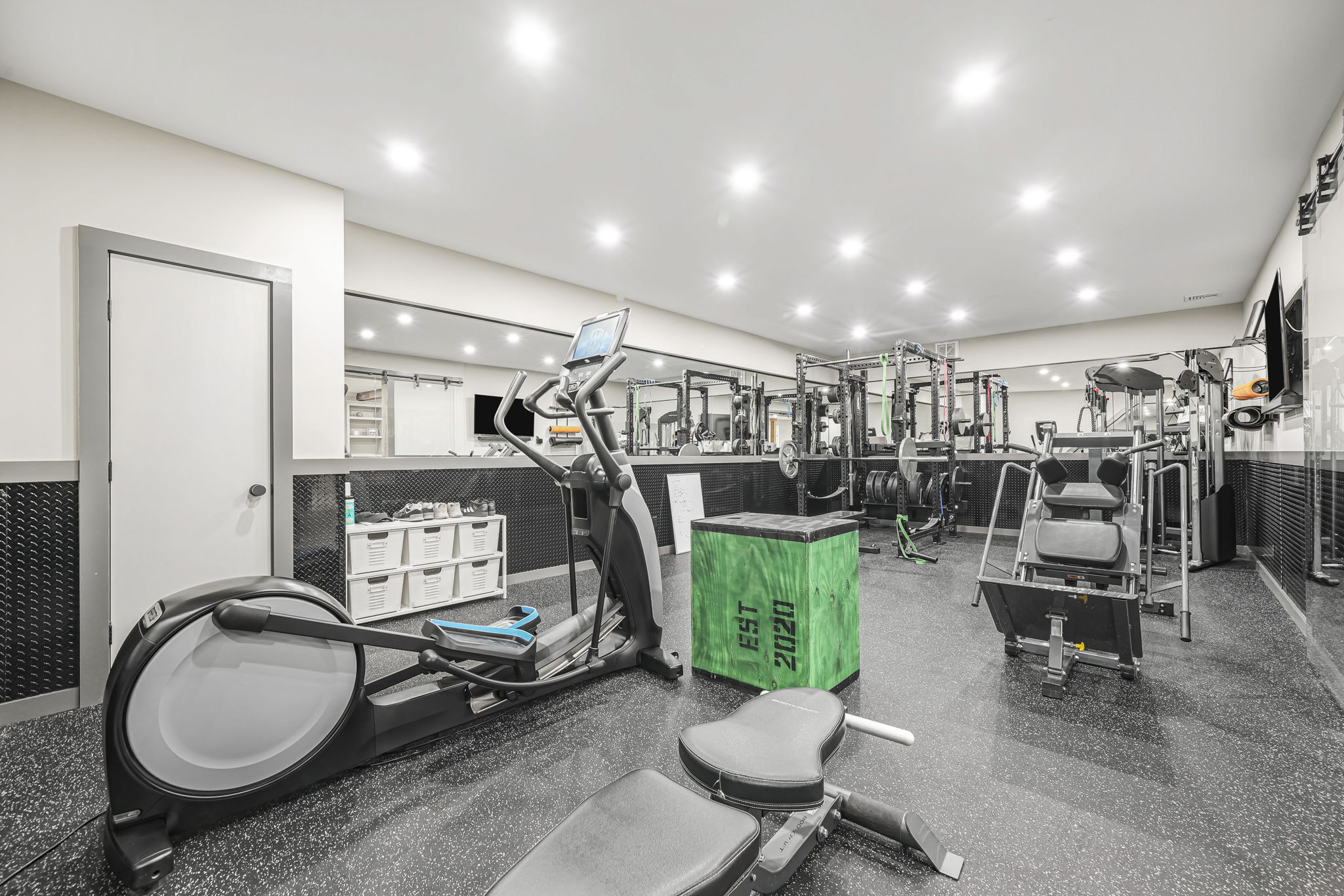 Massive Home Gym with full Glass Front