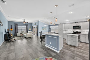 Living, Dining, and Kitchen