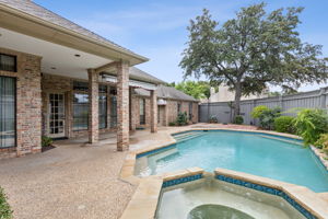 Pool with covered patio