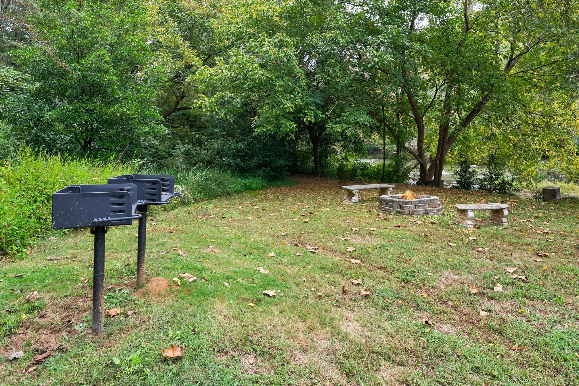 community grill and fire pit