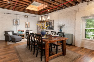 Large dining space that can seat 10+