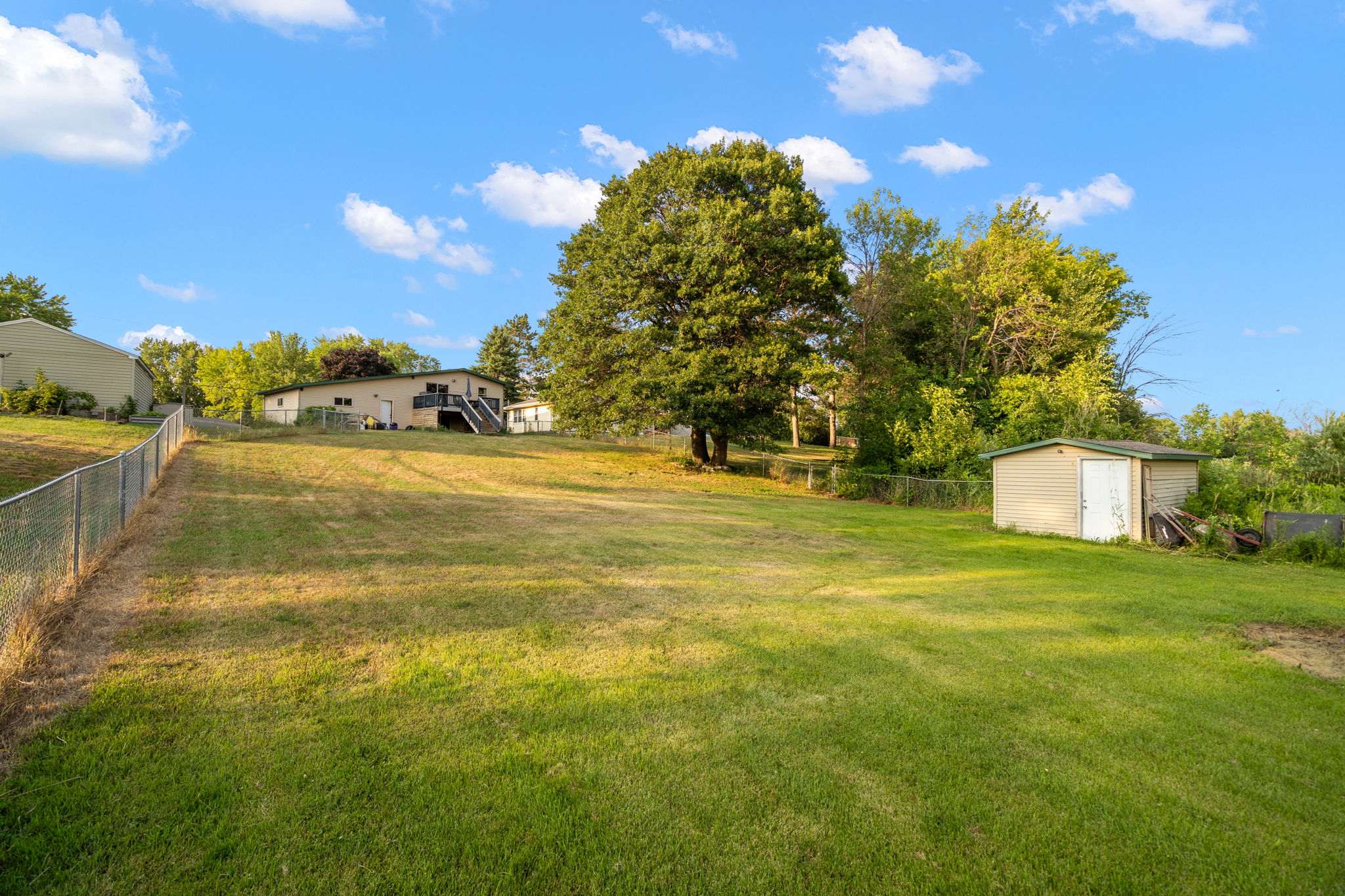 What's better than a gigantic backyard? One that's already fully fenced-in.