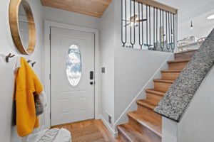 Not your typical bi-level split entryway: At 5857 Oneka Lake Boulevard N, there's plenty of room to kick off shoes and hang coats.