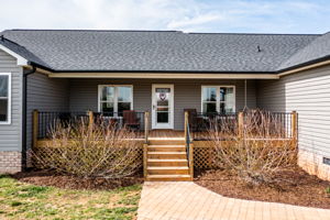 Back porch is shaded in afternoon/evening!