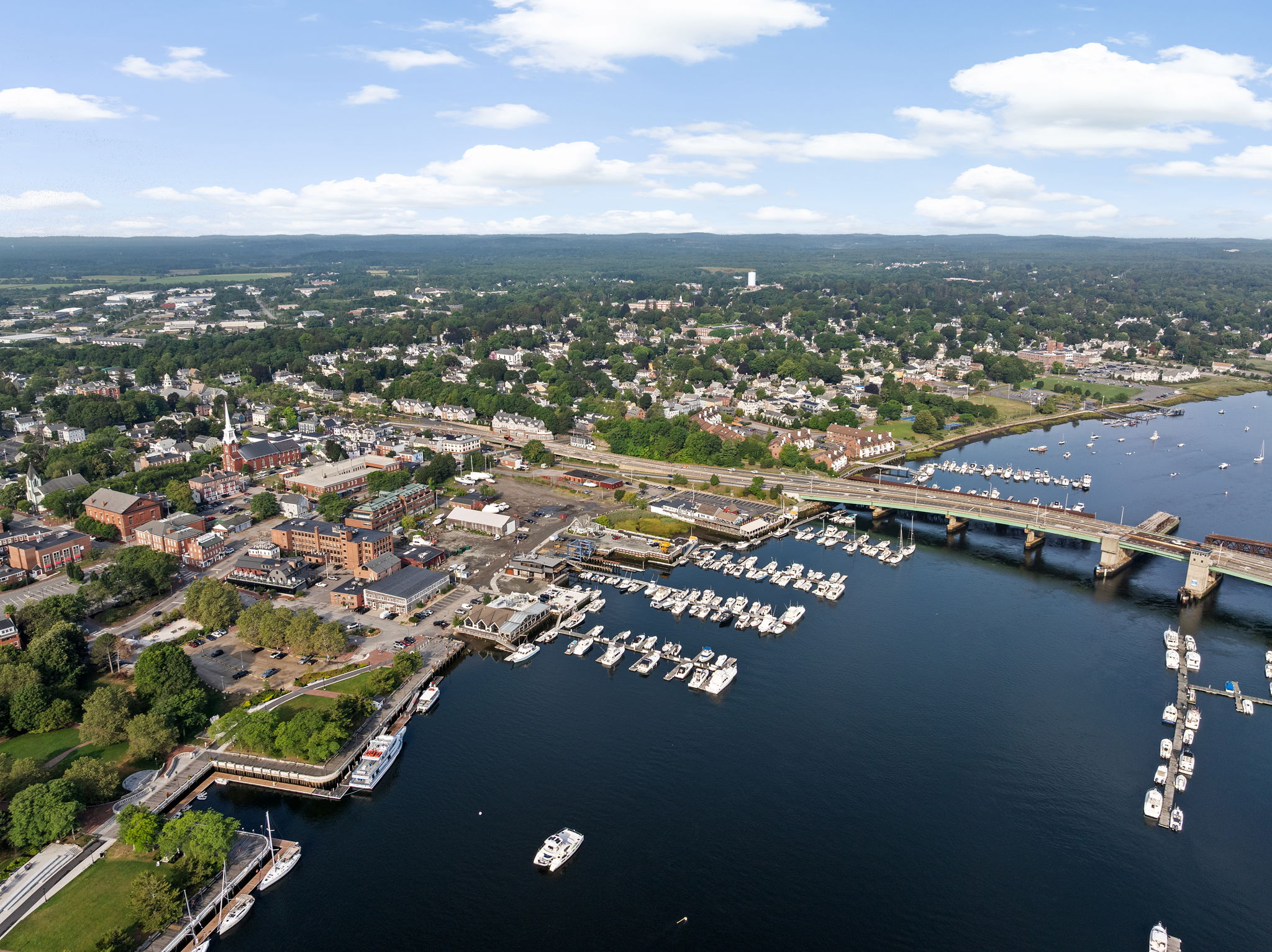 Aerial View of Downtown Newburyport & Merrimack River