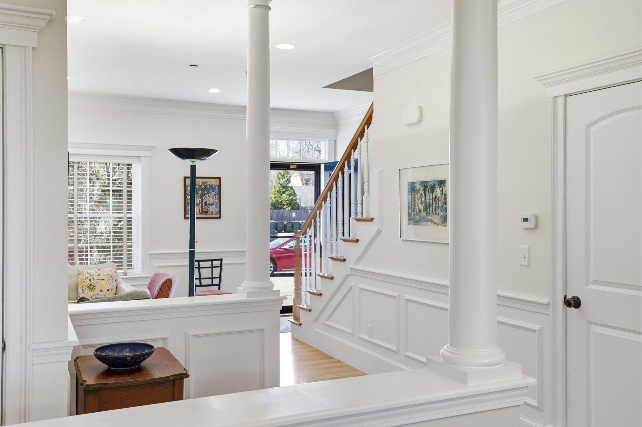 Main Level Open Floor Plan w Wainscoting Detail & Pillars I