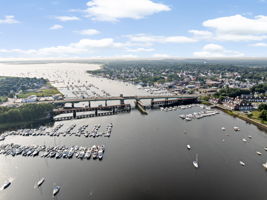 Aerial View of Gillis Memorial Bridge & Merrimack River II