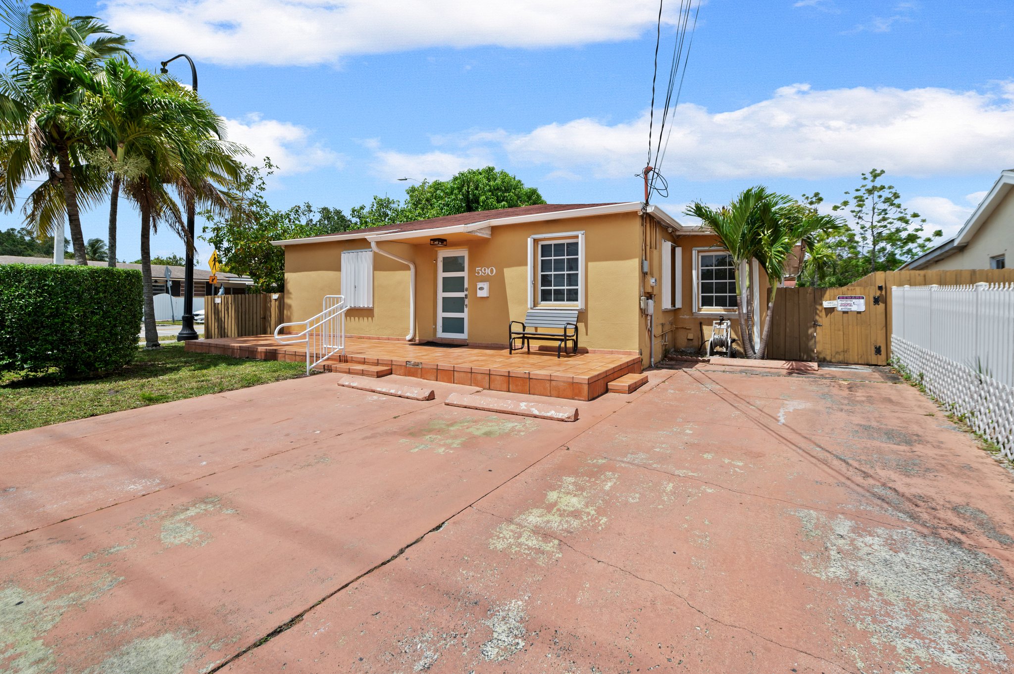 Main house parking area