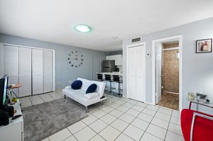 Attached apartment living room