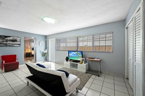 Attached apartment living room