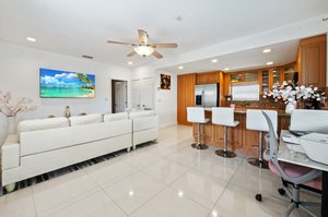 Detached apartment living room and kitchen bar