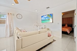 Detached apartment living room