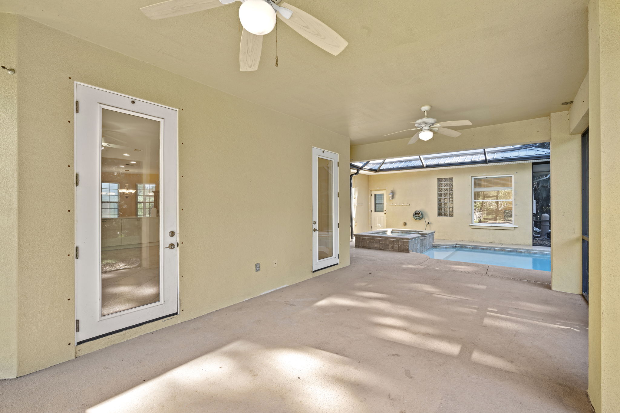 Screened-in pool and patio