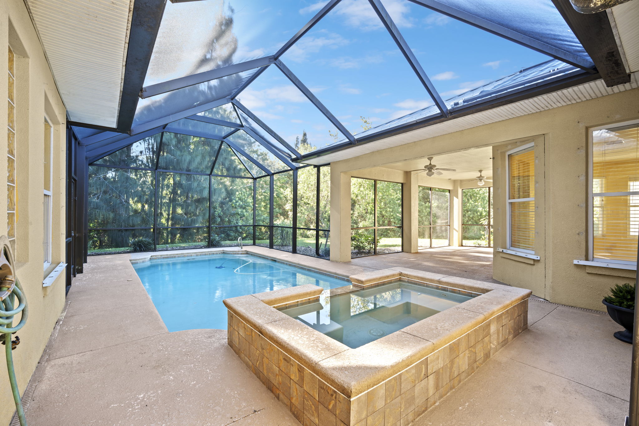 Screened-in pool and patio
