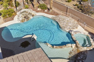 Pool with Dog Run to the right of Pool