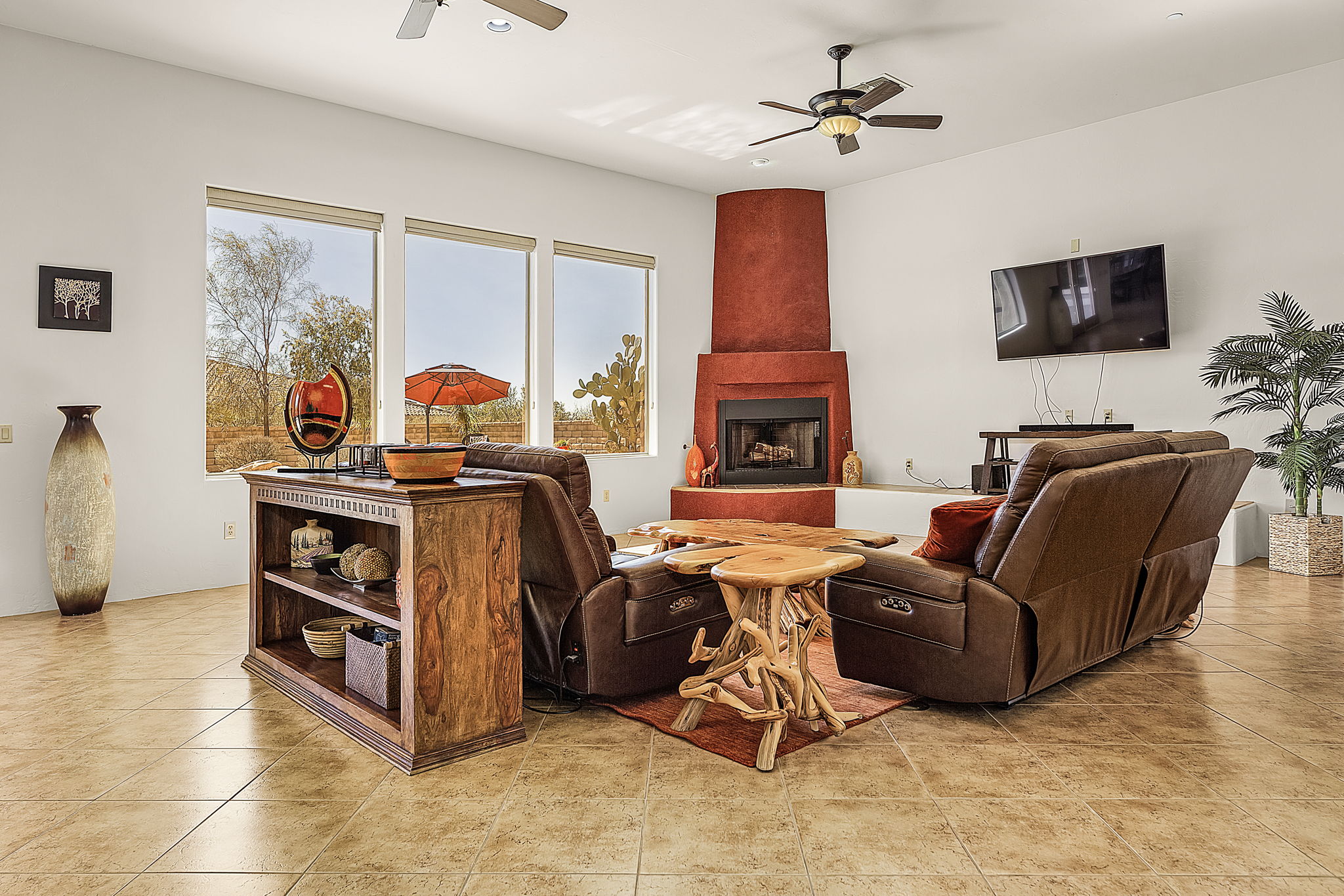 Great Room w/ Beehive Fireplace